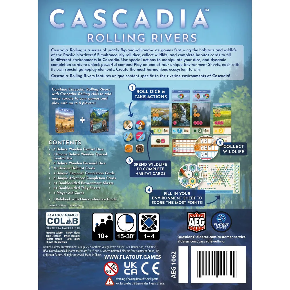 AEG: Cascadia: Rolling Rivers - Dynamic Dice Habitat Game