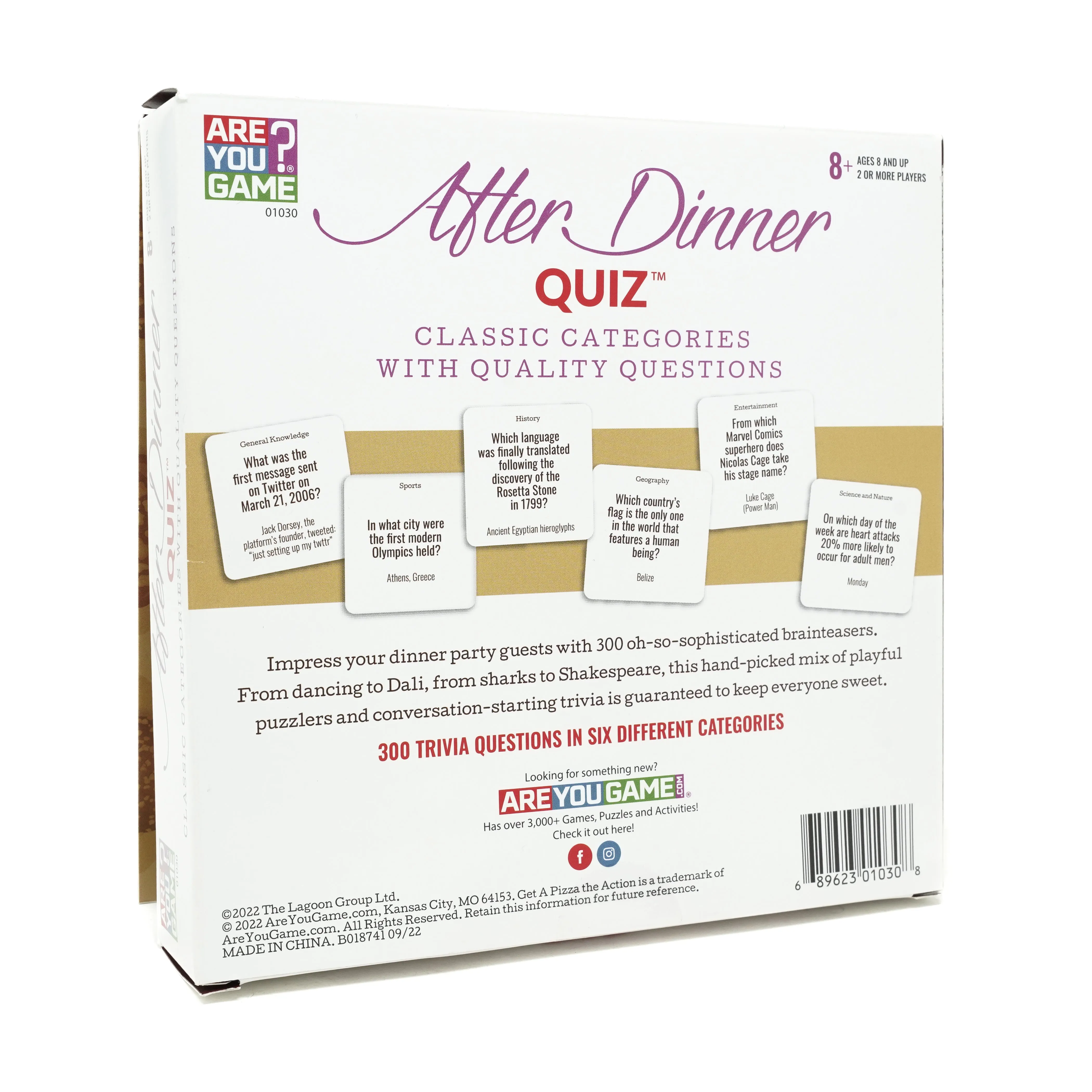 After Dinner Quiz Deluxe Trivia Game Box