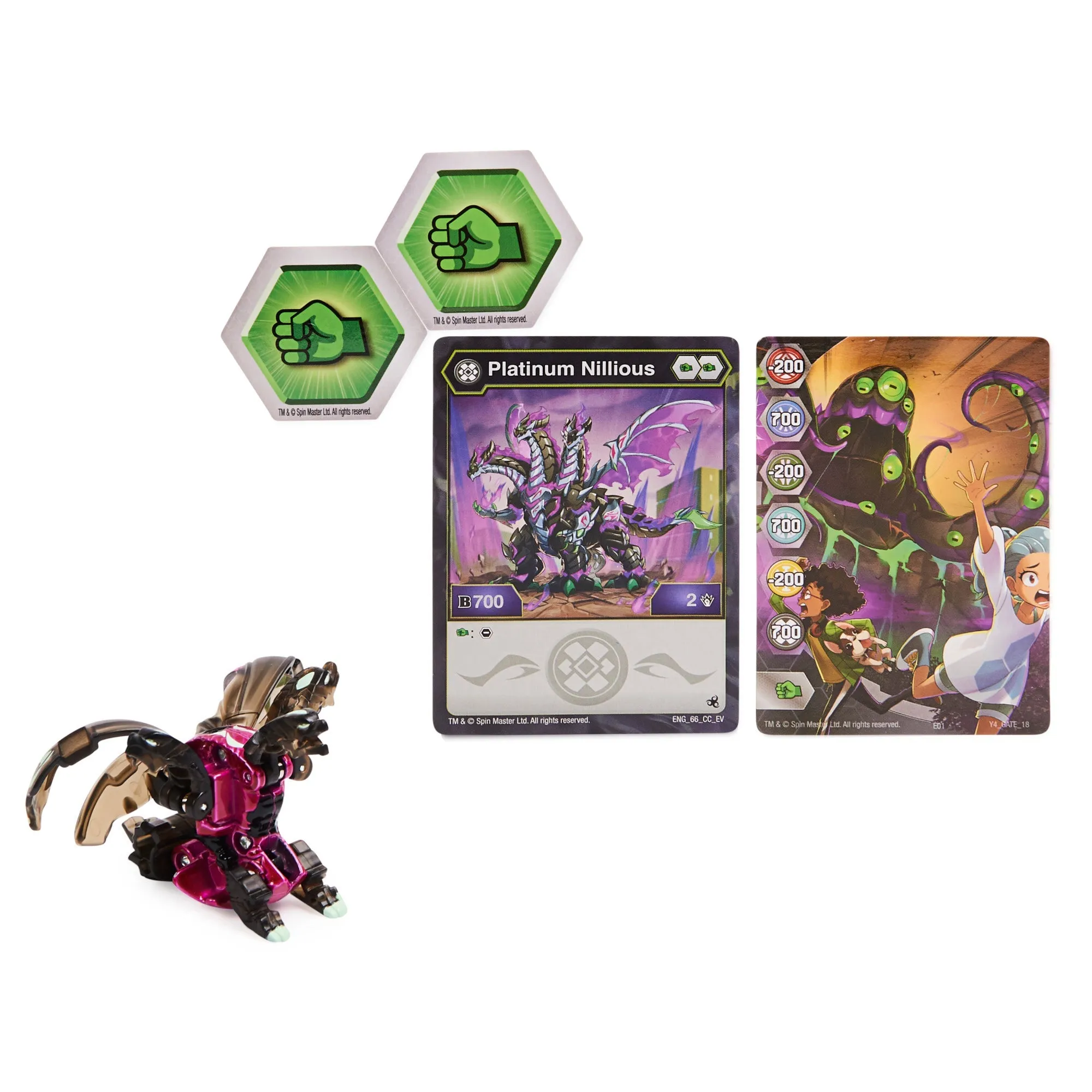 Bakugan Evolutions Platinum Series Die-Cast Nillious Black/Pink