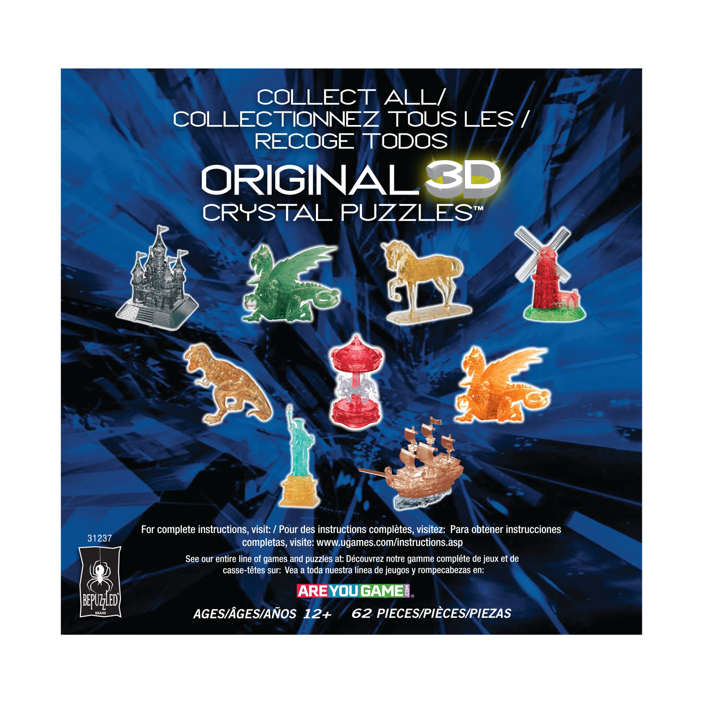 BePuzzled Majestic Eagle 3D Crystal Puzzle - 62 Pieces