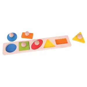 Bigjigs Toys 5-Piece Wooden Peg Shape Matching Puzzle