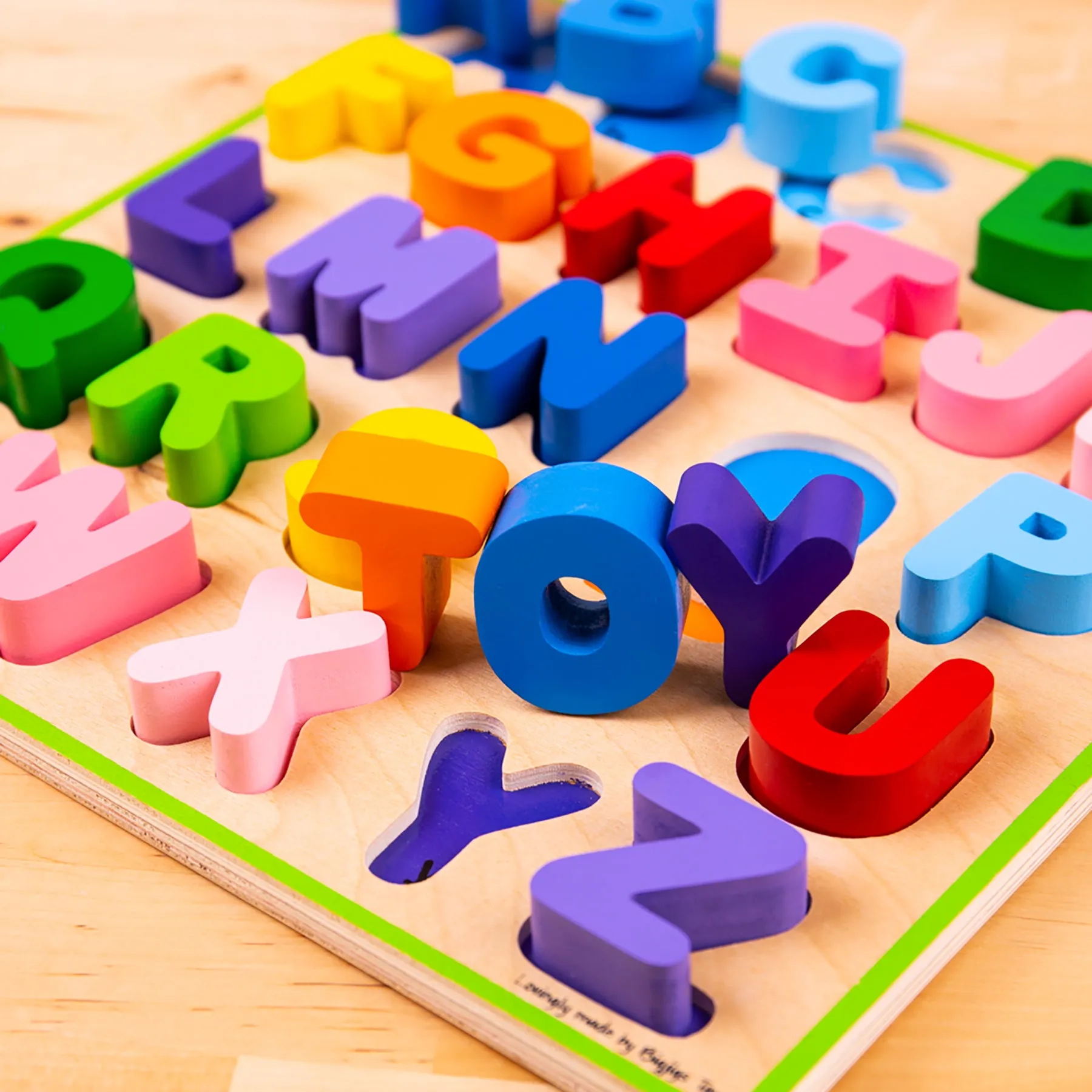 Bigjigs Toys Chunky Alphabet Puzzle - Uppercase Bright Colors