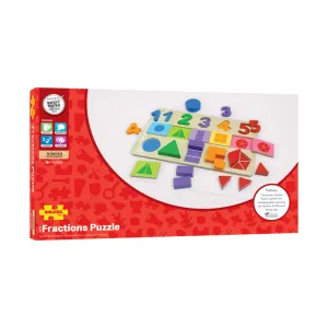Bigjigs Toys Wooden My First Fractions Puzzle - Educational Learning Toy