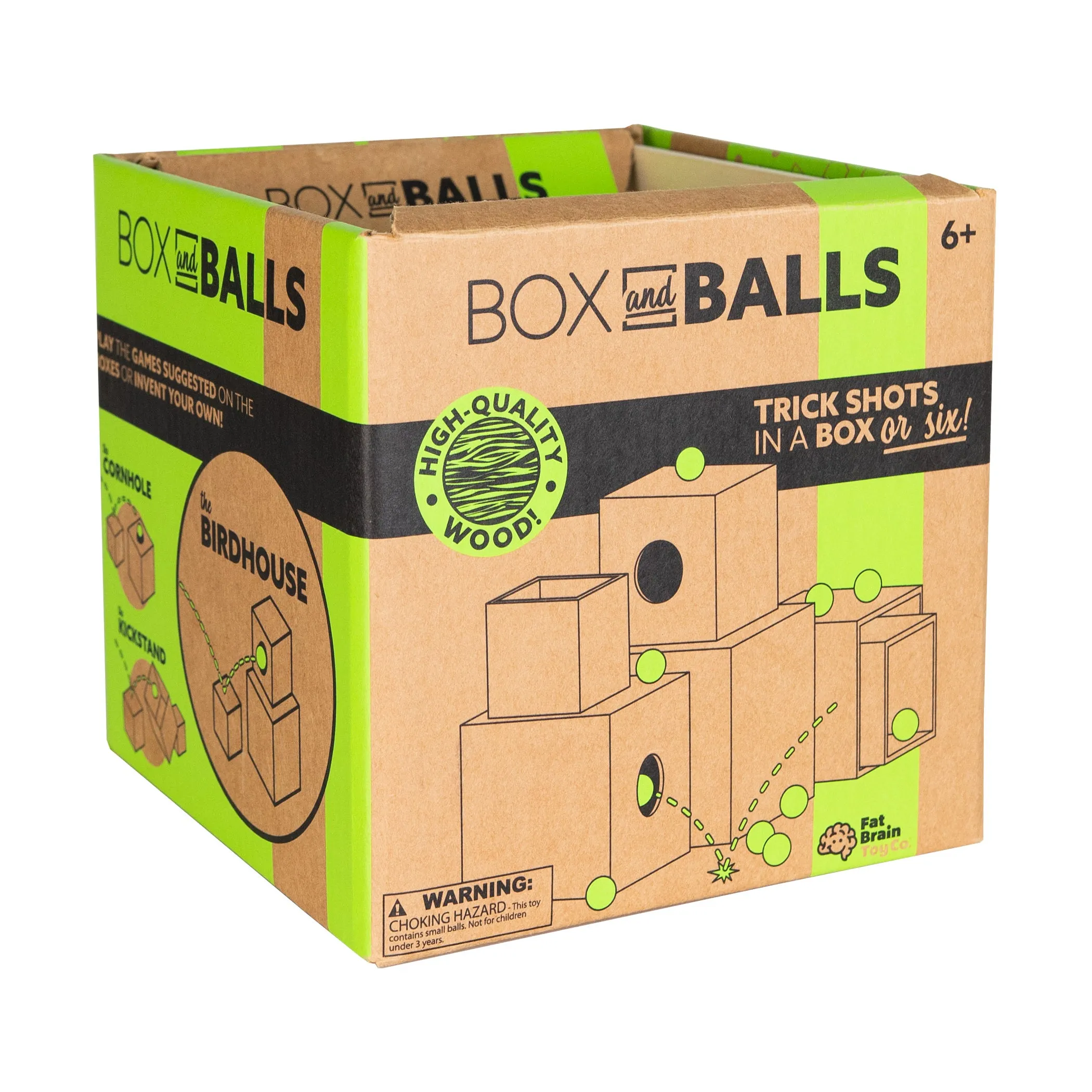 Box and Balls - Classic Wooden Trick Shot Game