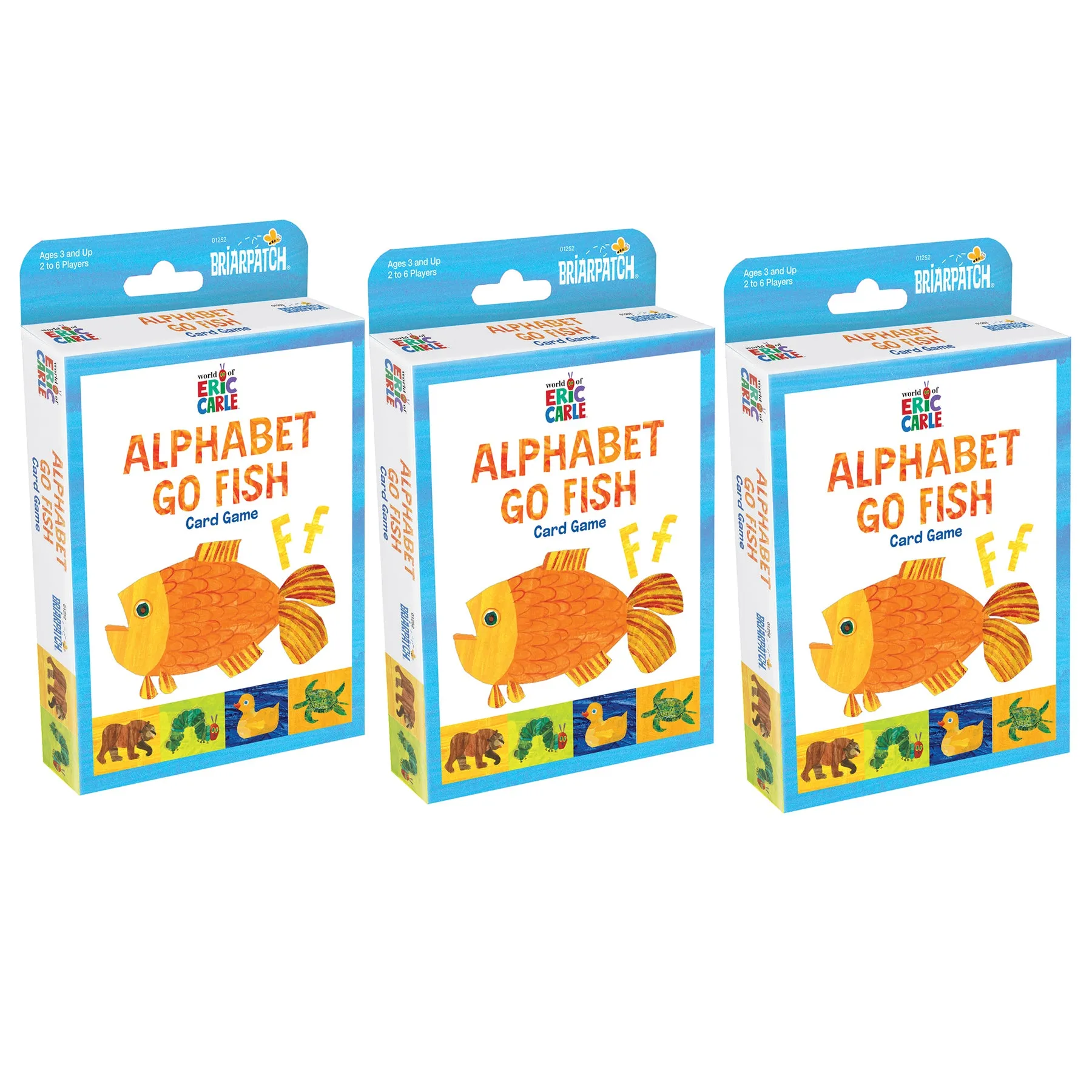 Briarpatch Eric Carle Alphabet Go Fish - Colorful Learning Game - Pack of 3