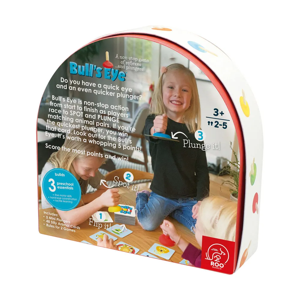 Bull's Eye Animal Card Plunger Game by Roo Games