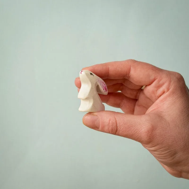 Bumbu Toys | White Baby Rabbit Curious