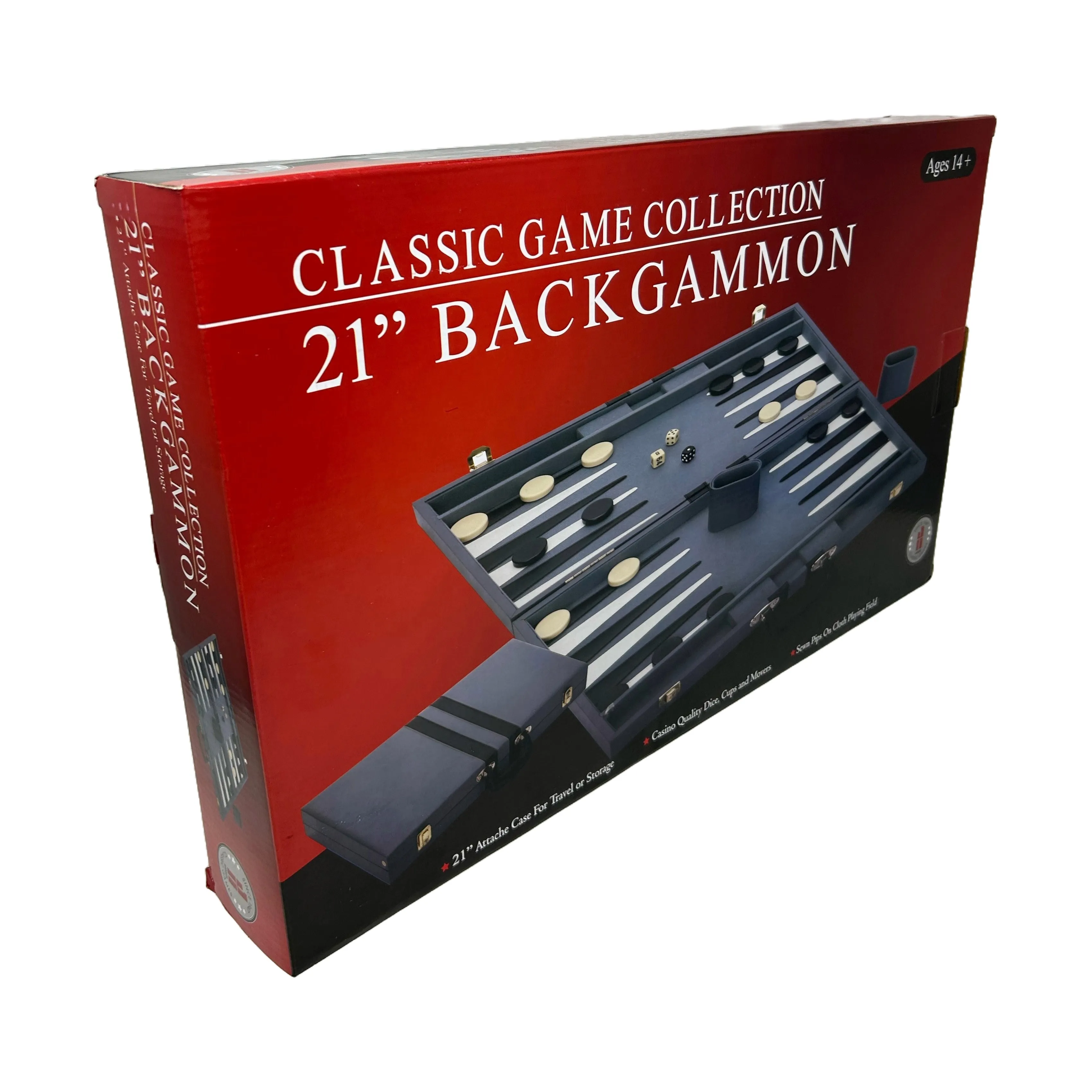 Classic Game Collection 21" Luxury Backgammon Set