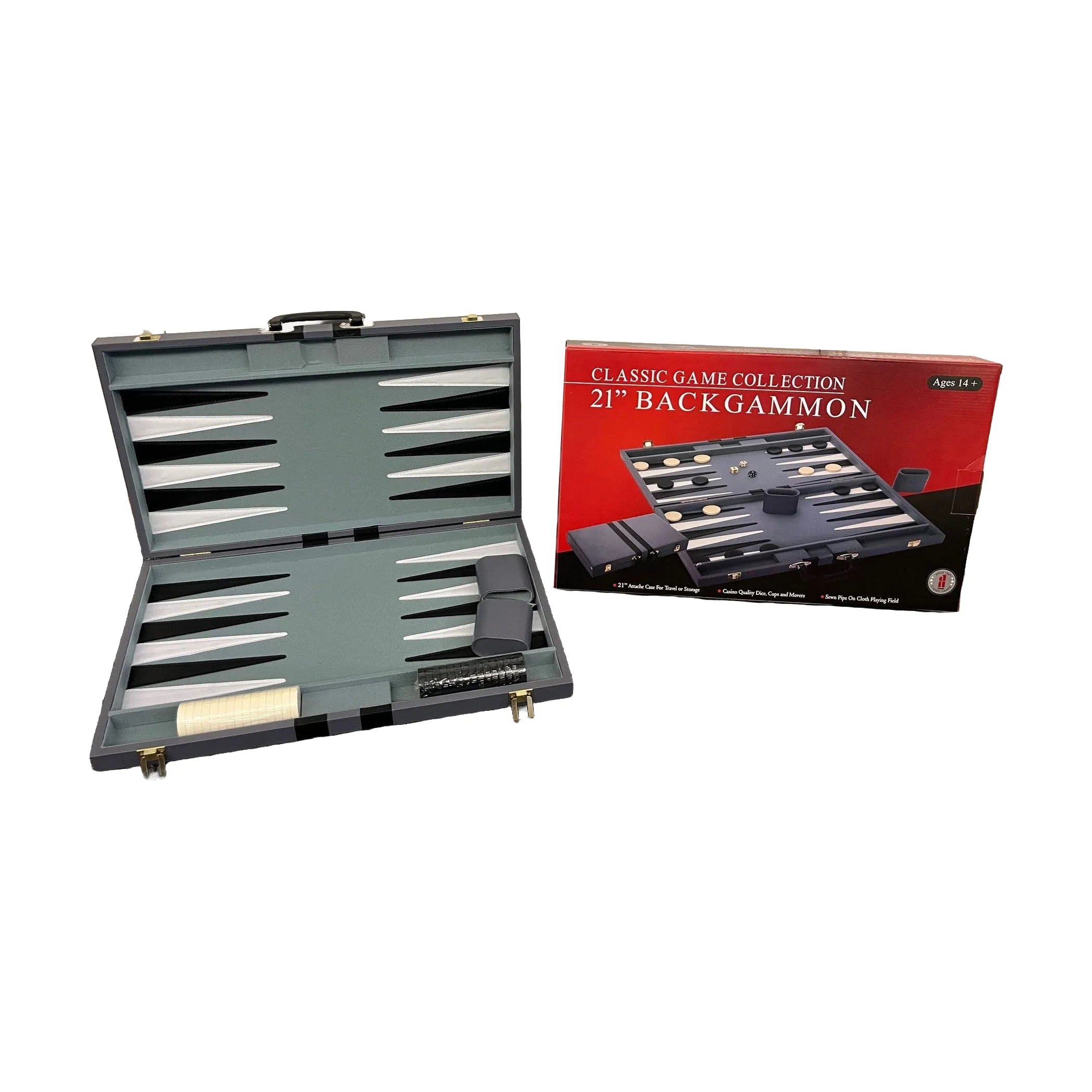 Classic Game Collection 21" Luxury Backgammon Set