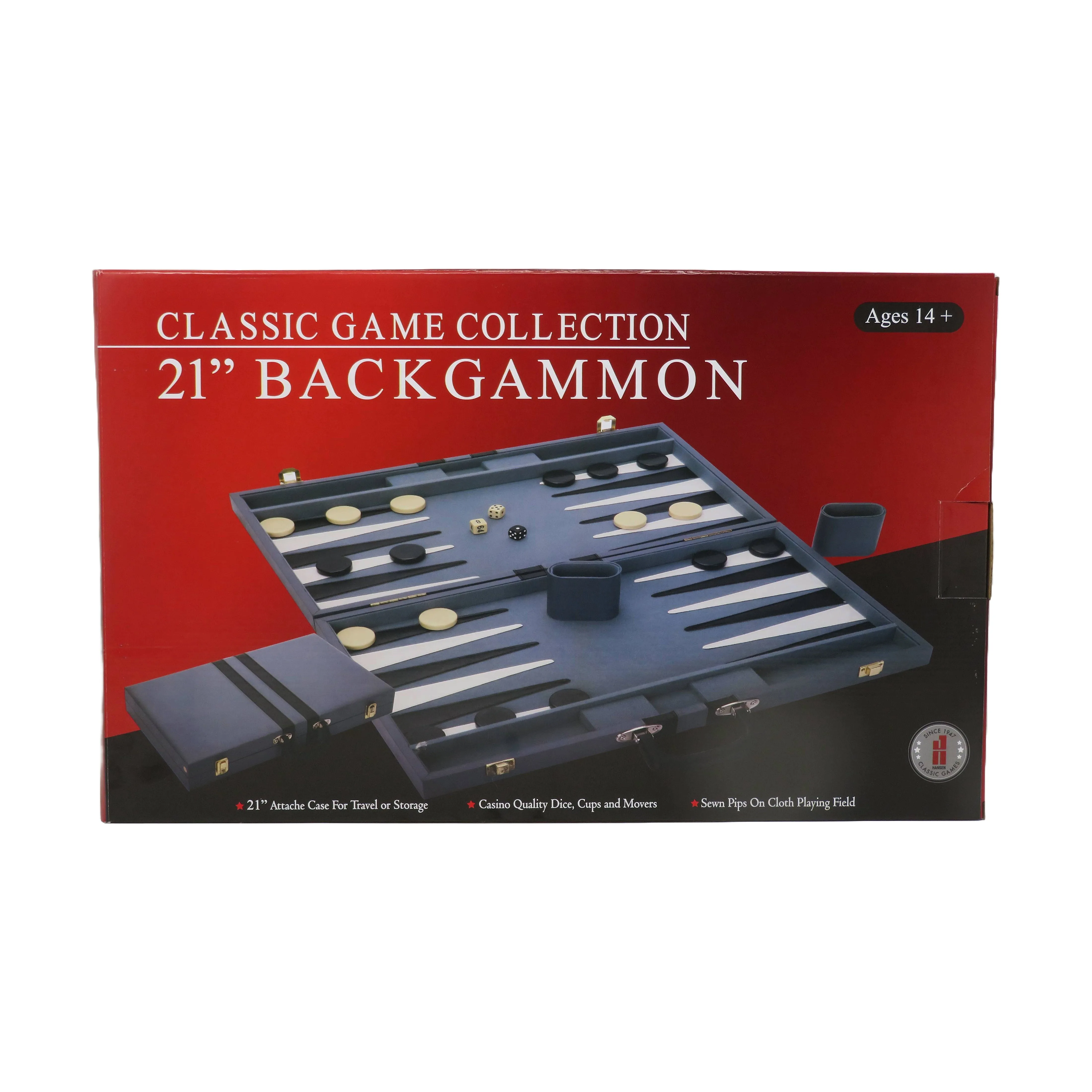 Classic Game Collection 21" Luxury Backgammon Set