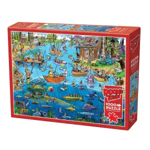 Cobble Hill DoodleTown: Gone Fishing 1000-Piece Jigsaw Puzzle