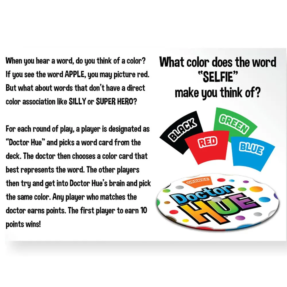 Doctor Hue Color Challenge Card Game - Interactive Play for Ages 8 