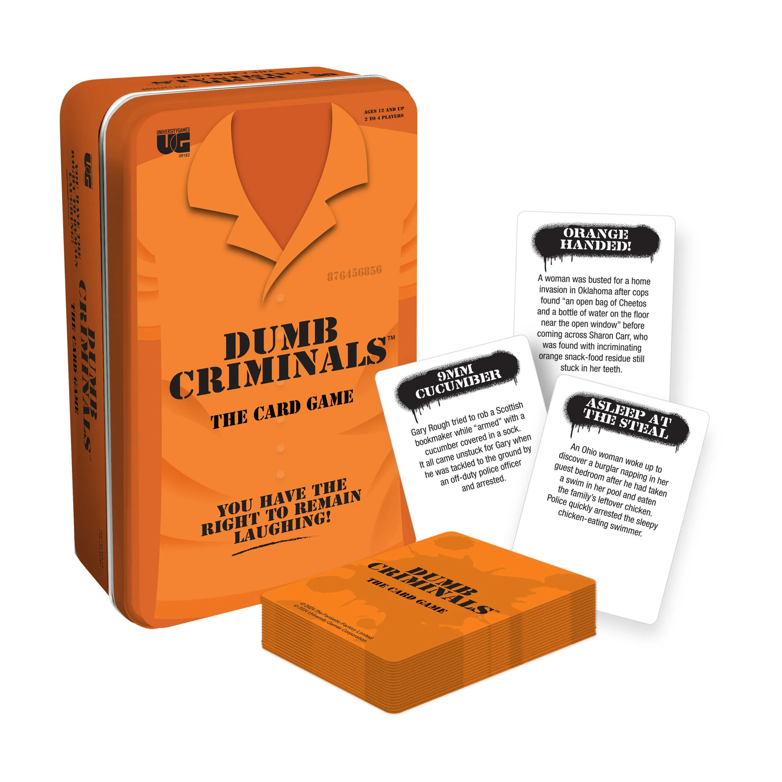 Dumb Criminals Card Game Tin – A Quiz Game of Hilarious Heists