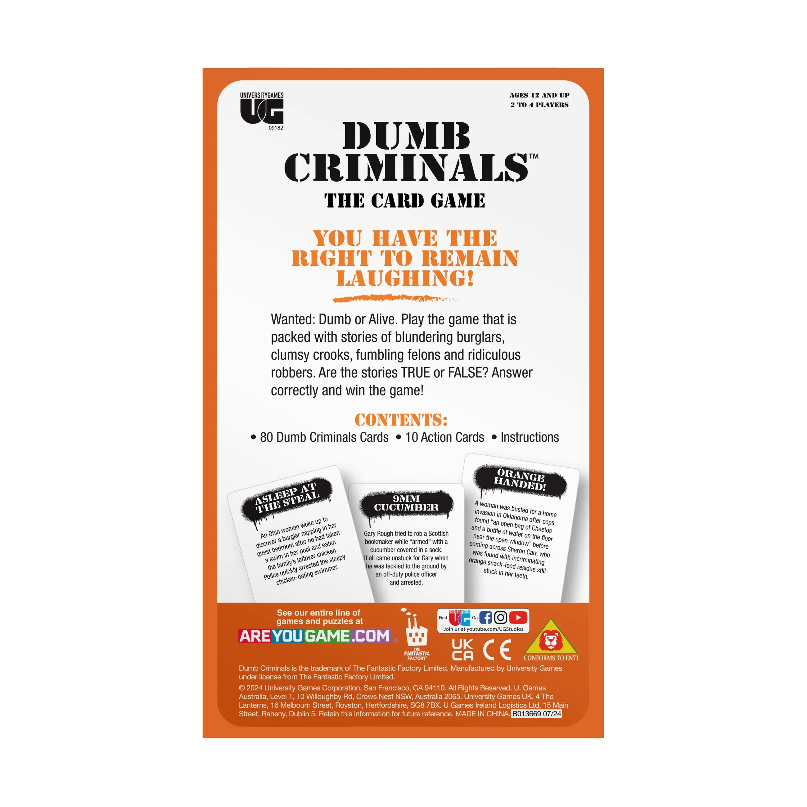 Dumb Criminals Card Game Tin – A Quiz Game of Hilarious Heists