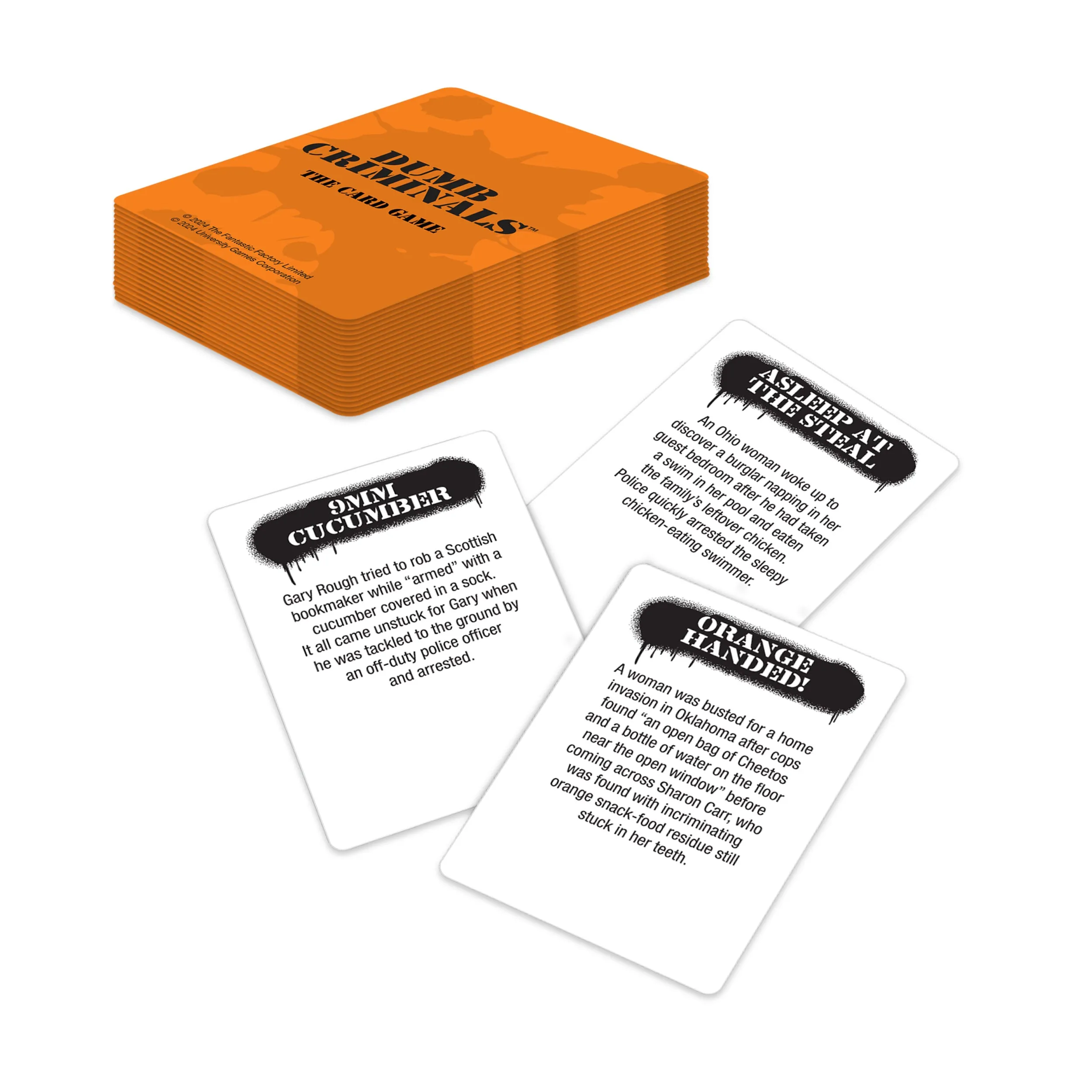 Dumb Criminals Card Game Tin – A Quiz Game of Hilarious Heists
