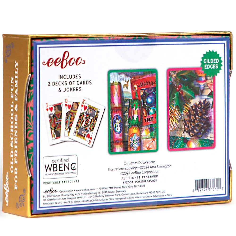 eeBoo Piece & Love Christmas Decorations Deluxe Playing Cards