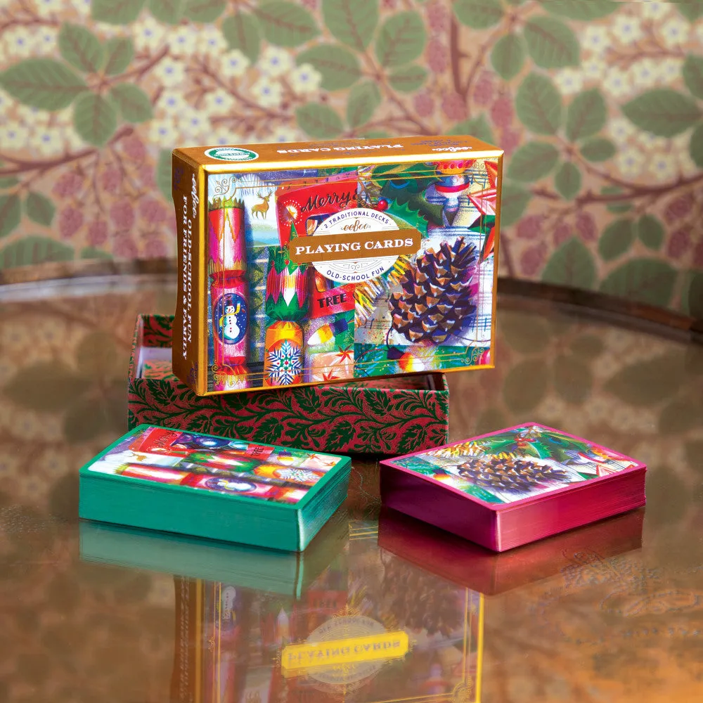eeBoo Piece & Love Christmas Decorations Deluxe Playing Cards