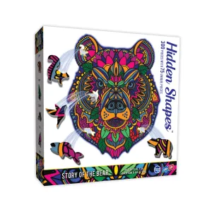 Enchanted Wilderness Bear-Shaped Jigsaw Puzzle - 300 pc