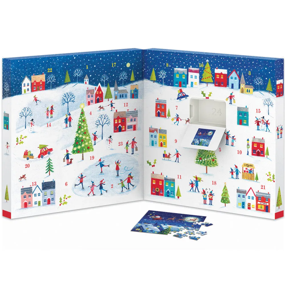 Eurographics Christmas Town 24-Pack Puzzle Advent Calendar - 1200 pc