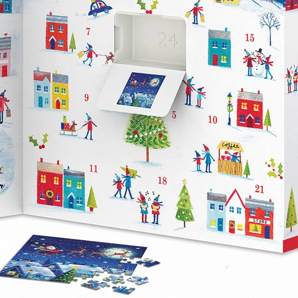 Eurographics Christmas Town 24-Pack Puzzle Advent Calendar - 1200 pc