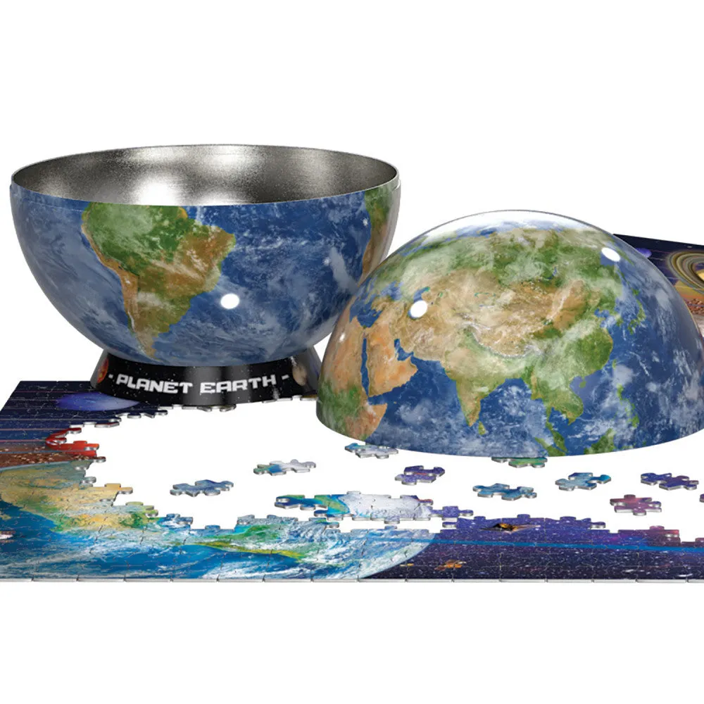 Eurographics Solar System Adventure Jigsaw Puzzle in Globe Tin - 550 pc