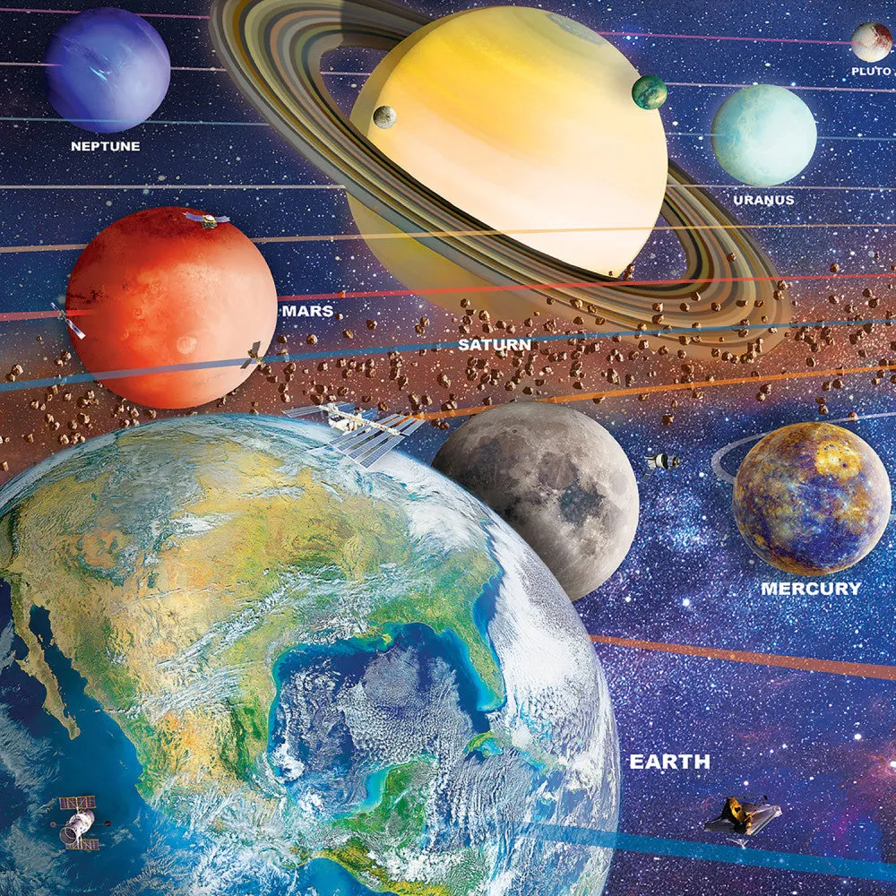 Eurographics Solar System Adventure Jigsaw Puzzle in Globe Tin - 550 pc