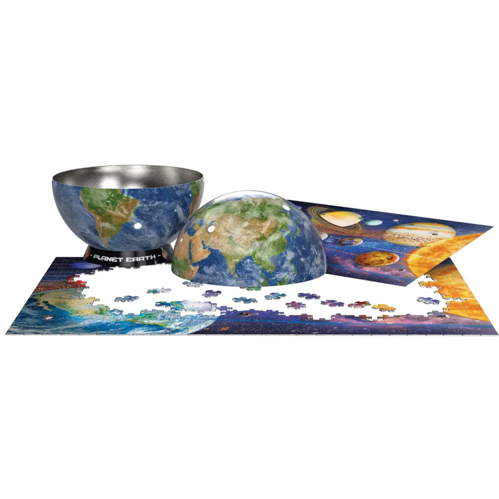Eurographics Solar System Adventure Jigsaw Puzzle in Globe Tin - 550 pc