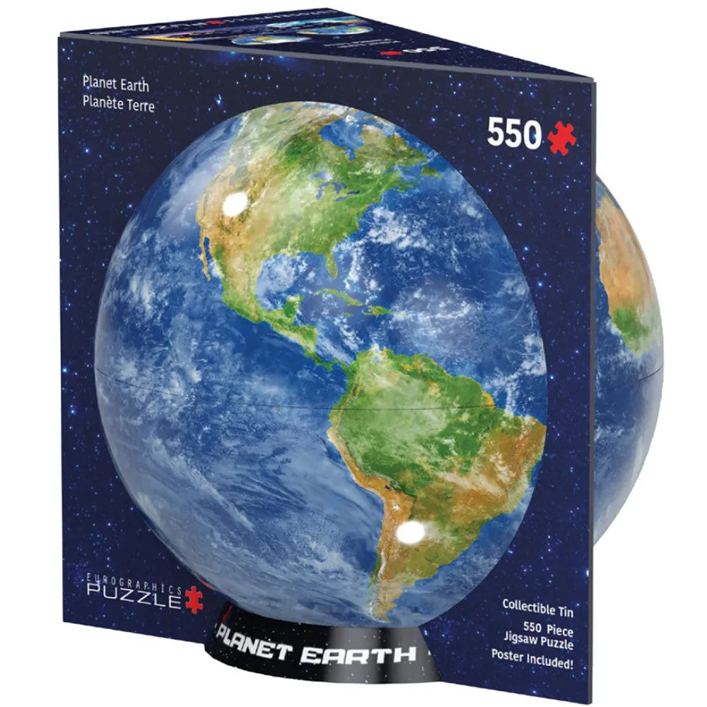 Eurographics Solar System Adventure Jigsaw Puzzle in Globe Tin - 550 pc