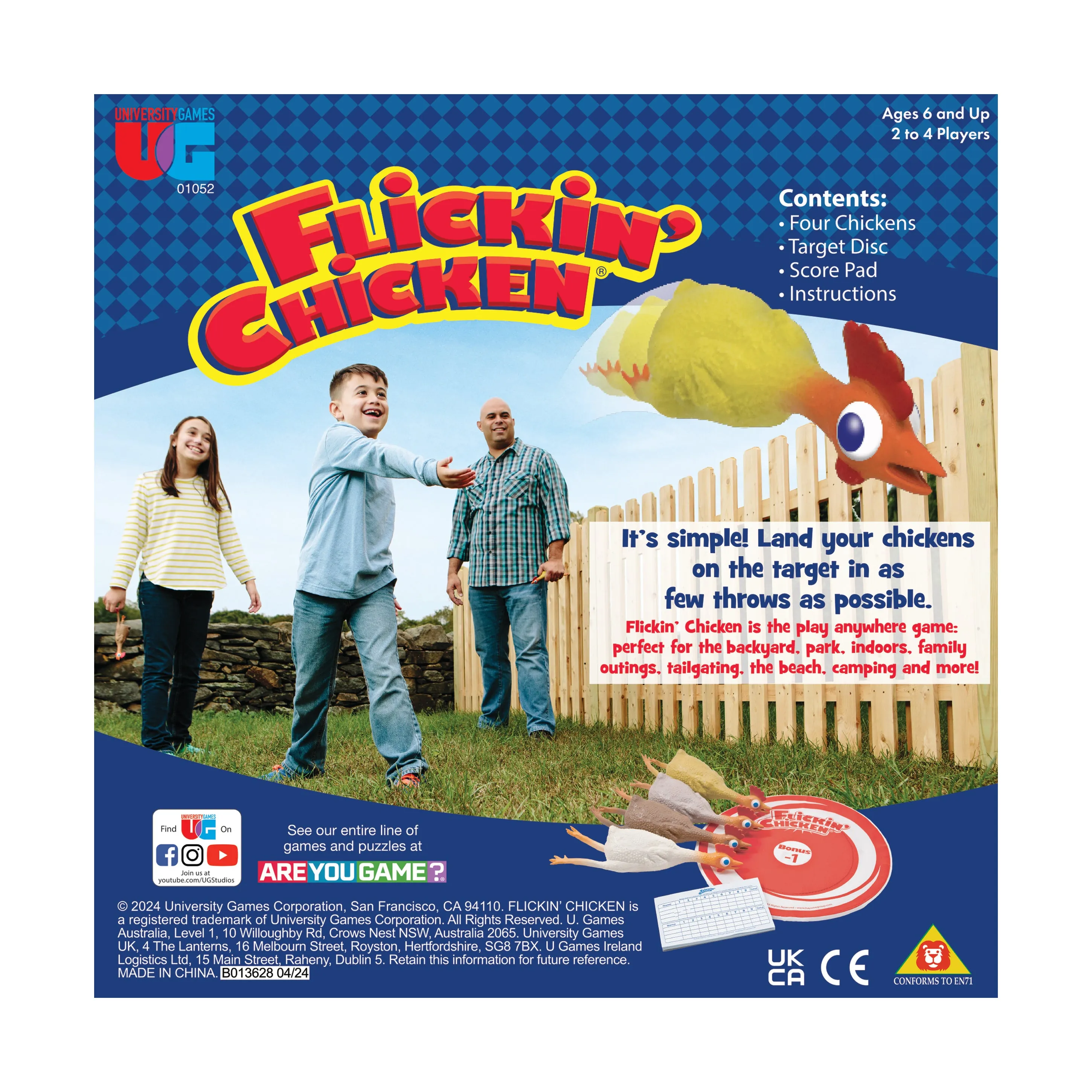 Flickin' Chicken Box Edition Outdoor Family Game