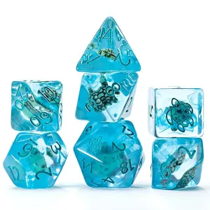 Gate Keeper Games Sea Turtle Inclusion Dice: 7pc RPG Set