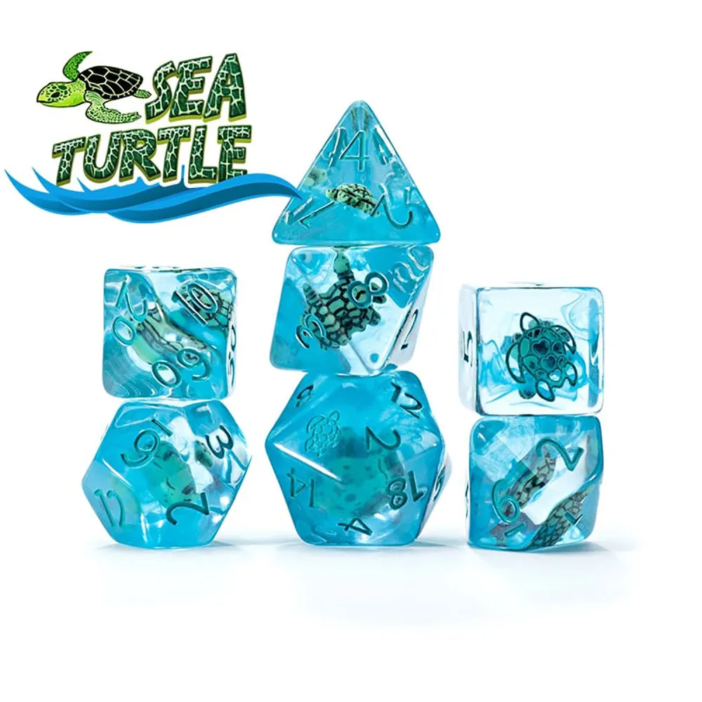 Gate Keeper Games Sea Turtle Inclusion Dice: 7pc RPG Set