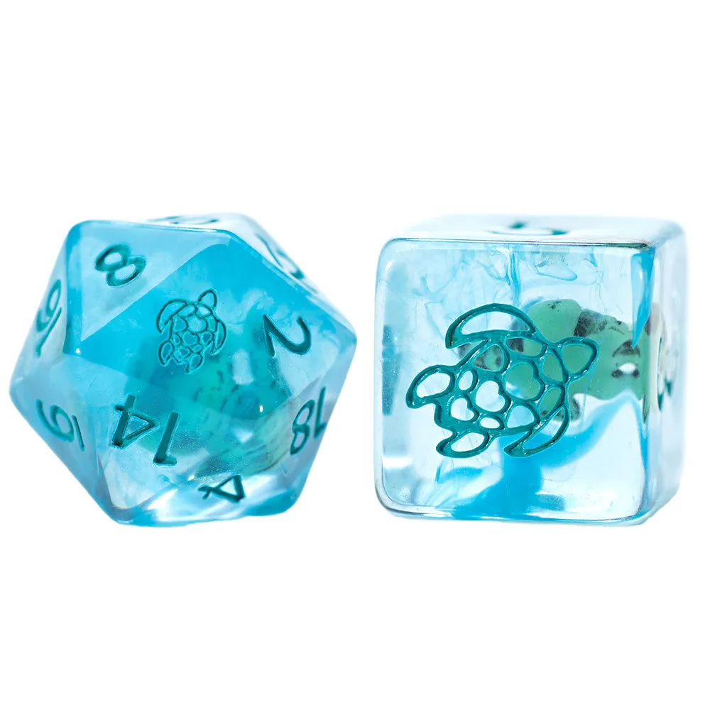 Gate Keeper Games Sea Turtle Inclusion Dice: 7pc RPG Set