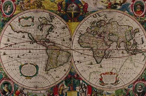 Go! Games Antique Map 1000-Piece Jigsaw Puzzle - Historical World View