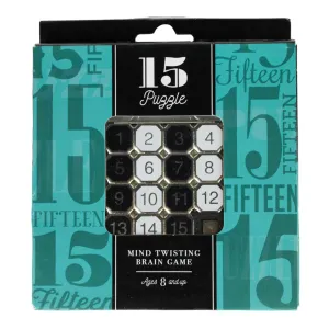Go! Games Classic 15 Puzzle Game - Metal Frame Slider Puzzle