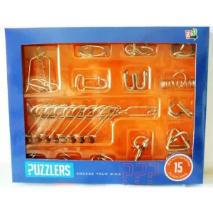 Go! Games Intricate 15-Pack Metal Puzzler Set