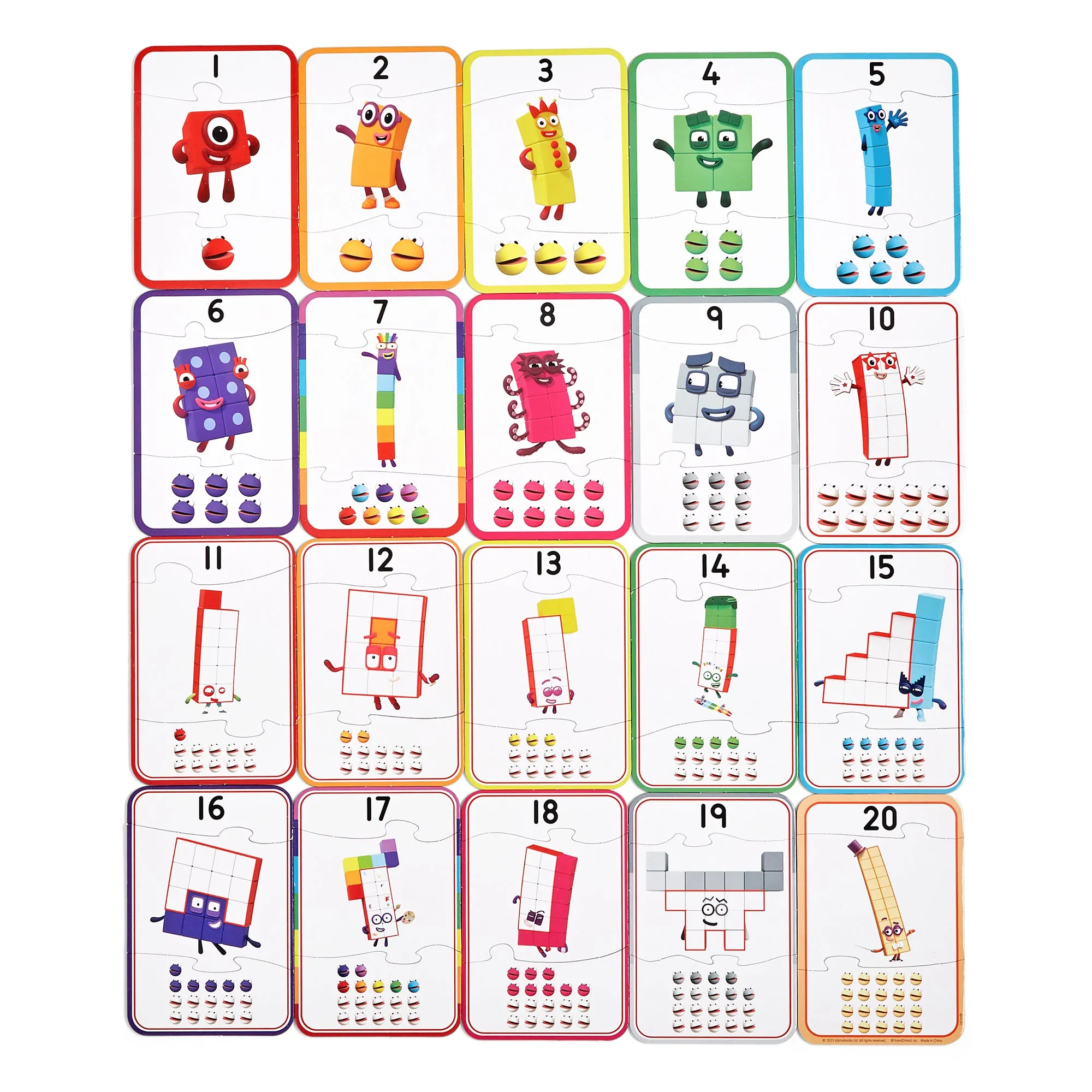 Hand2Mind Numberblocks Counting Puzzle Set - Numeracy Fun - Ages 3-5