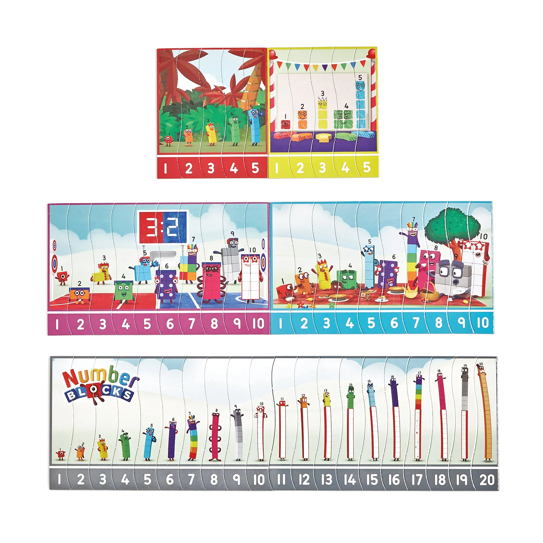 Hand2Mind Numberblocks Sequencing Puzzle Set - Math Learning Fun