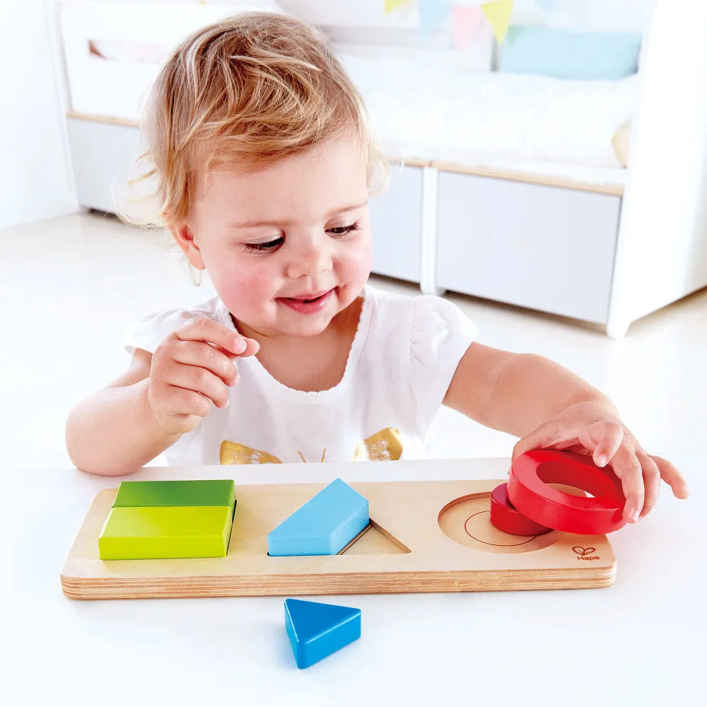 Hape Dual-Sided Geometry Wooden Puzzle - 7 pc