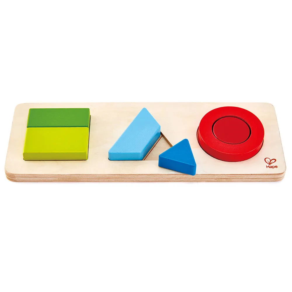 Hape Dual-Sided Geometry Wooden Puzzle - 7 pc