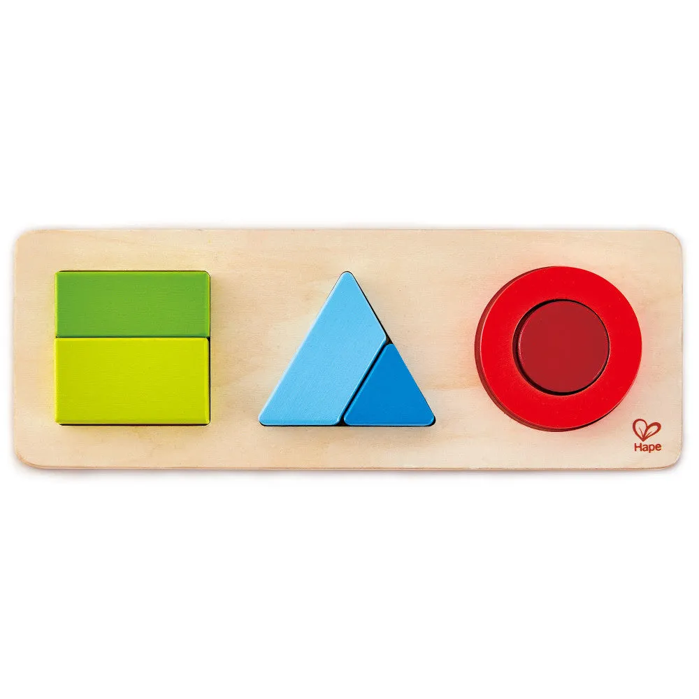 Hape Dual-Sided Geometry Wooden Puzzle - 7 pc