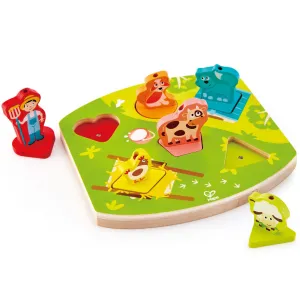 Hape Farmyard 7pc Wooden Sound Effect Puzzle
