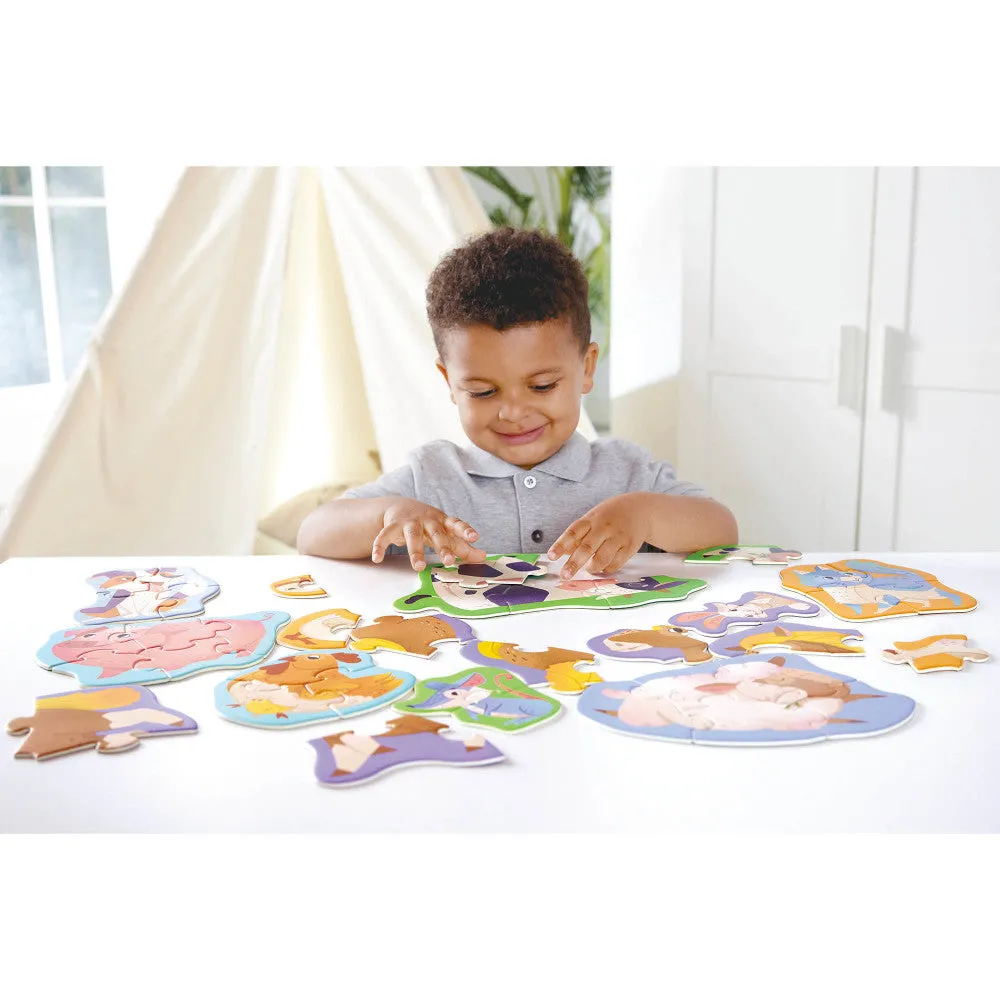 Hape Farmyard Friends 10 Mini Animal Shaped Puzzles