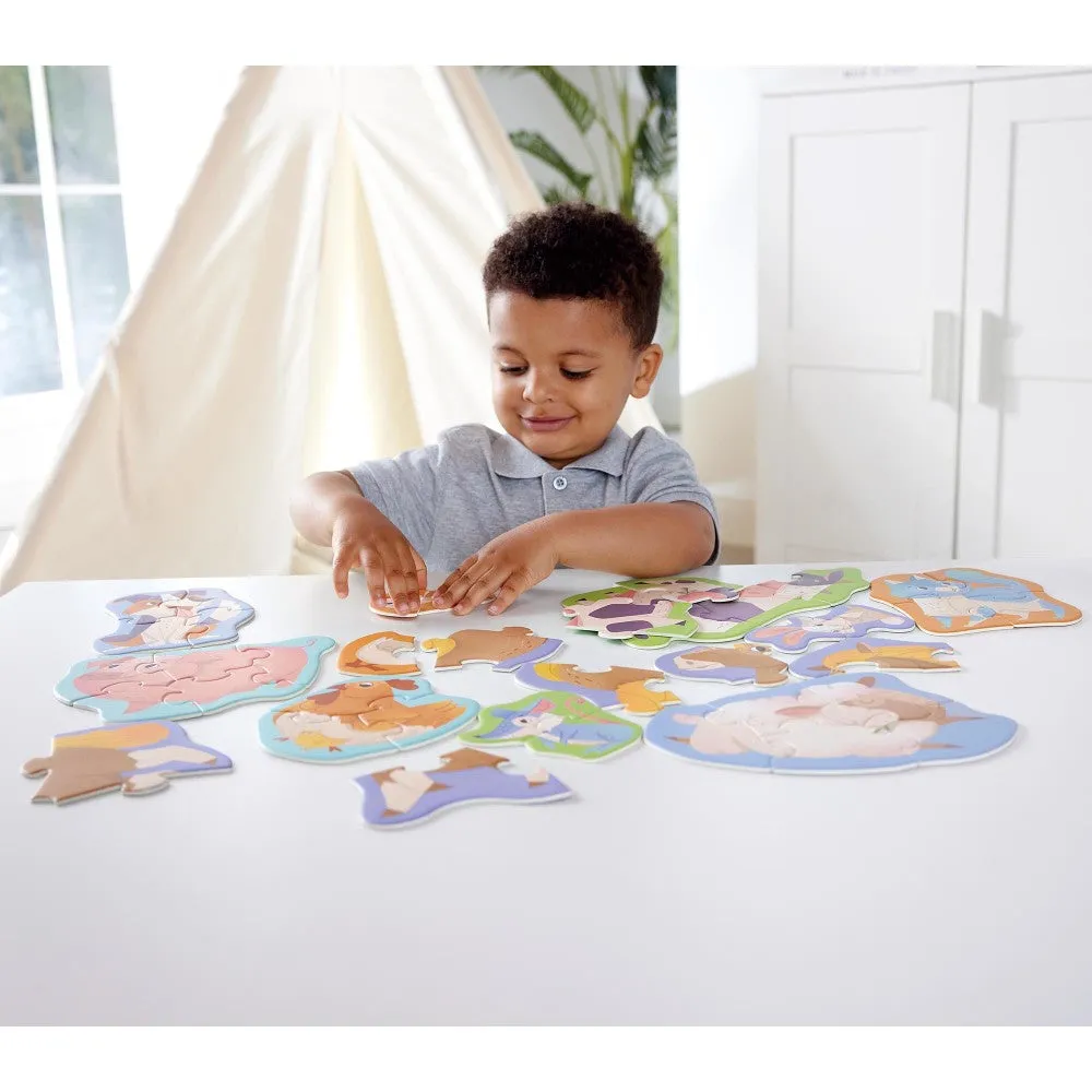 Hape Farmyard Friends 10 Mini Animal Shaped Puzzles