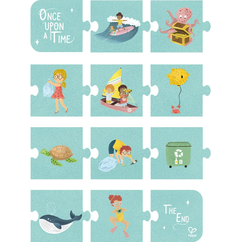 Hape Ocean Friends 3-Pack Jigsaw Puzzle - 48 pc Each