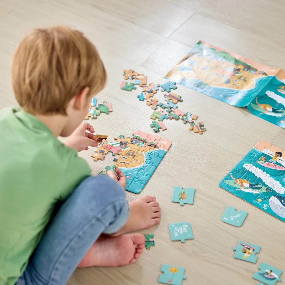Hape Ocean Friends 3-Pack Jigsaw Puzzle - 48 pc Each