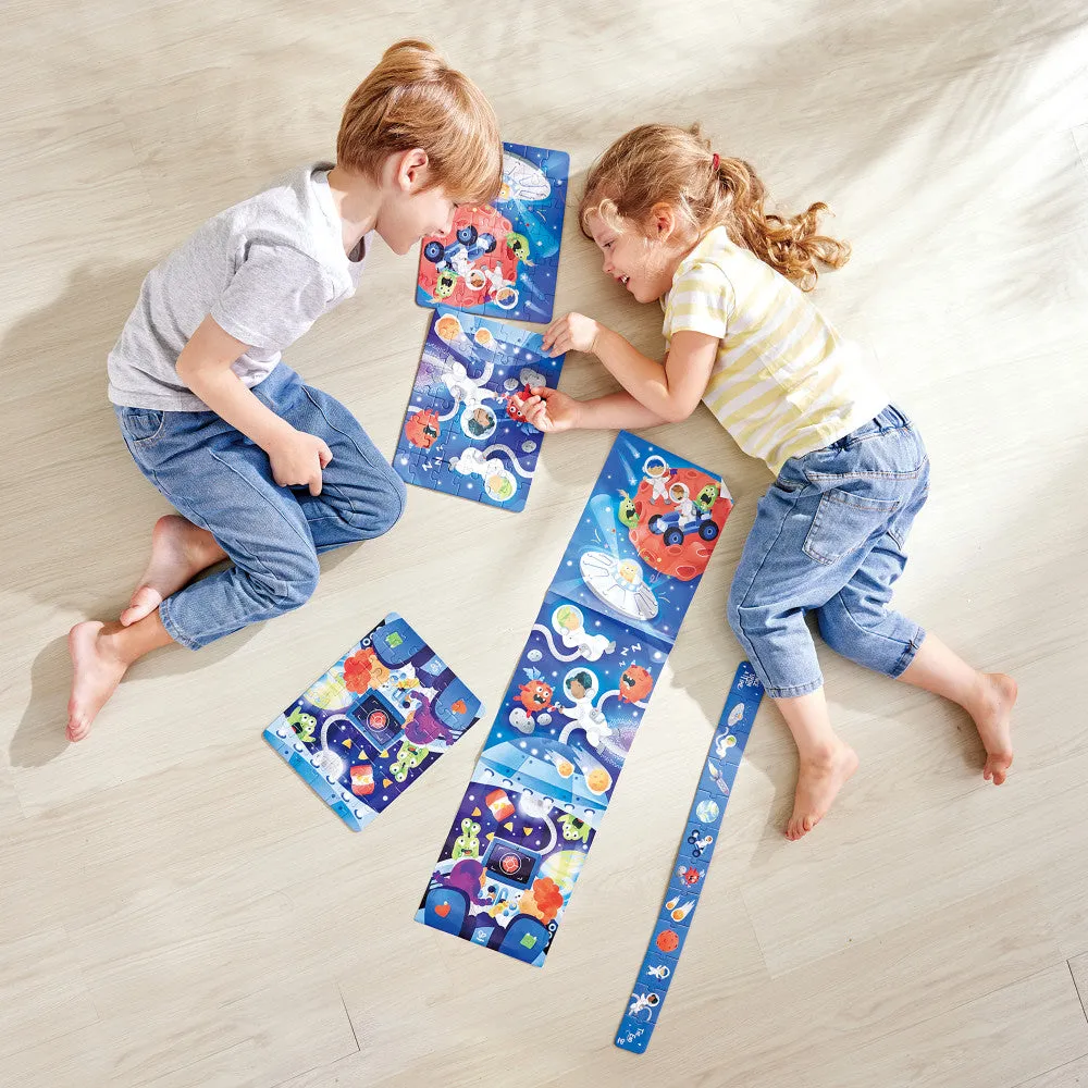 Hape Space Adventure 3-Pack Jigsaw Puzzles – 48 pc Each