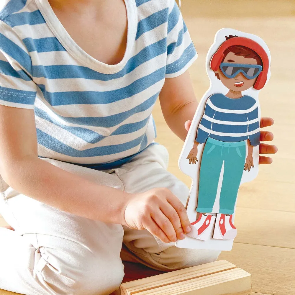 Hape Stylish Seasons 68pc Magnetic Dress-Up Wooden Puzzle