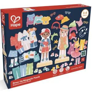 Hape Stylish Seasons 68pc Magnetic Dress-Up Wooden Puzzle