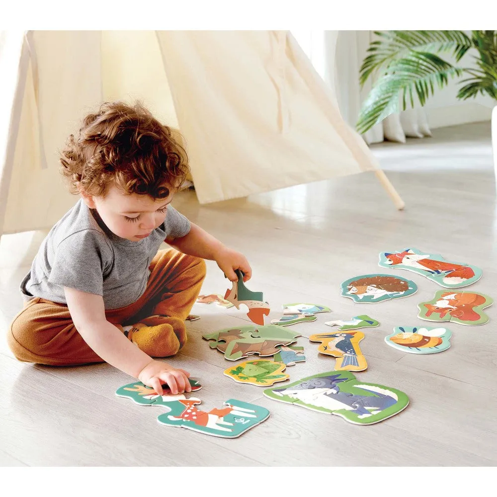 Hape Woodland Friends 10 Mini Animal-Shaped Puzzles