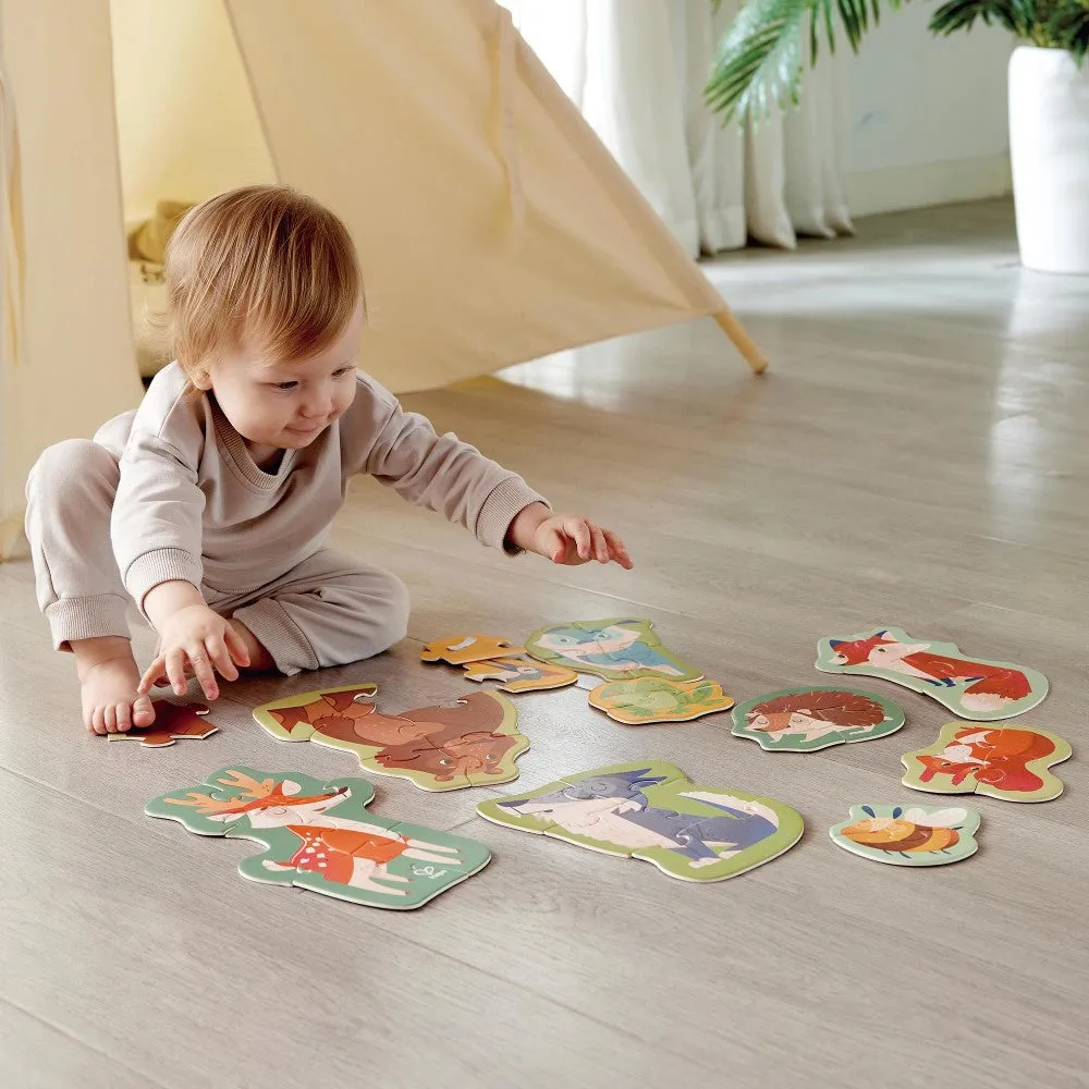 Hape Woodland Friends 10 Mini Animal-Shaped Puzzles